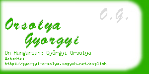 orsolya gyorgyi business card